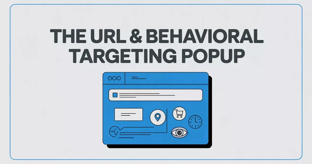 URL & Behavioral Targeting Popup example